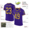 Purple0749-1 Custom Purple Old Gold-Navy Mesh Authentic Throwback Football Jersey