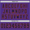 Custom Purple Navy-Orange Mesh Authentic Throwback Football Jersey