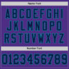 Custom Purple Navy-Teal Mesh Authentic Throwback Football Jersey