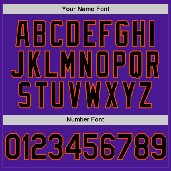 Custom Purple Black-Orange Authentic Throwback Baseball Jersey