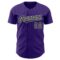 Custom Purple Black-White Authentic Baseball Jersey