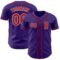 Custom Purple Red-White Authentic Baseball Jersey