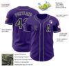 Custom Purple Black-White Authentic Baseball Jersey