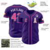 Custom Purple Pink-Black Authentic Baseball Jersey