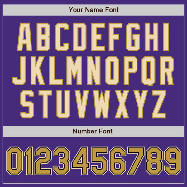 Custom Purple Old Gold Black-Cream Authentic Baseball Jersey