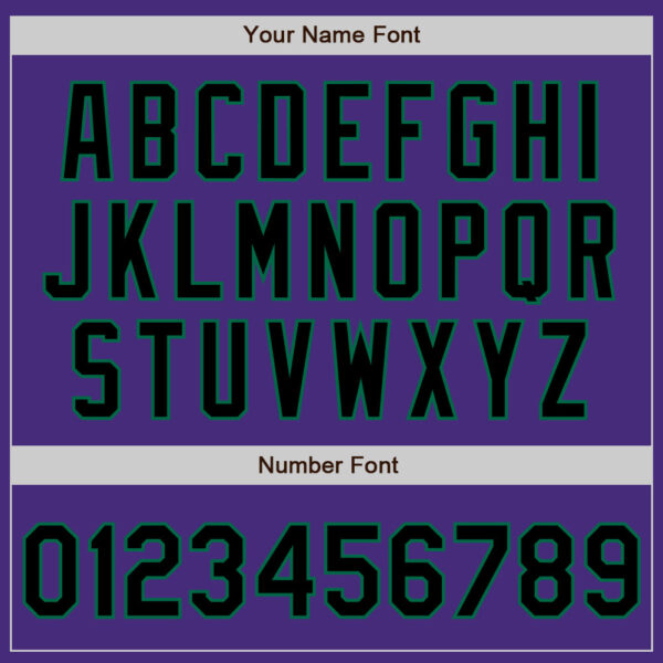 Custom Purple Black-Kelly Green Authentic Baseball Jersey