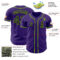 Custom Purple Black-Neon Green Authentic Baseball Jersey