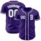 Custom Purple White-Gray Authentic Baseball Jersey