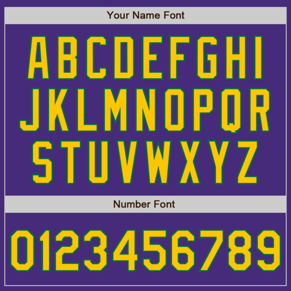 Custom Purple Yellow-Kelly Green Authentic Baseball Jersey