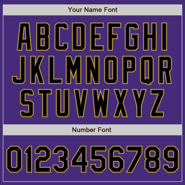 Custom Purple Black-Old Gold Authentic Baseball Jersey