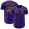 Custom Purple Black-Old Gold Authentic Baseball Jersey