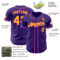 Custom Purple Yellow-Pink Authentic Baseball Jersey