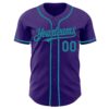 Custom Purple Teal Authentic Baseball Jersey