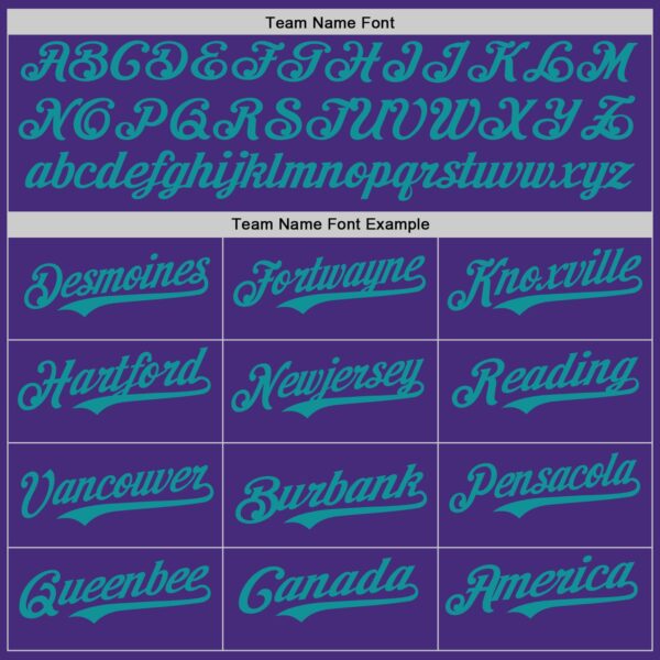 Custom Purple Teal Authentic Baseball Jersey