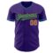 Custom Purple Texas Orange Teal Black-White Authentic Baseball Jersey