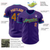 Custom Purple Texas Orange Teal Black-White Authentic Baseball Jersey