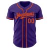 Custom Purple Orange Authentic Baseball Jersey