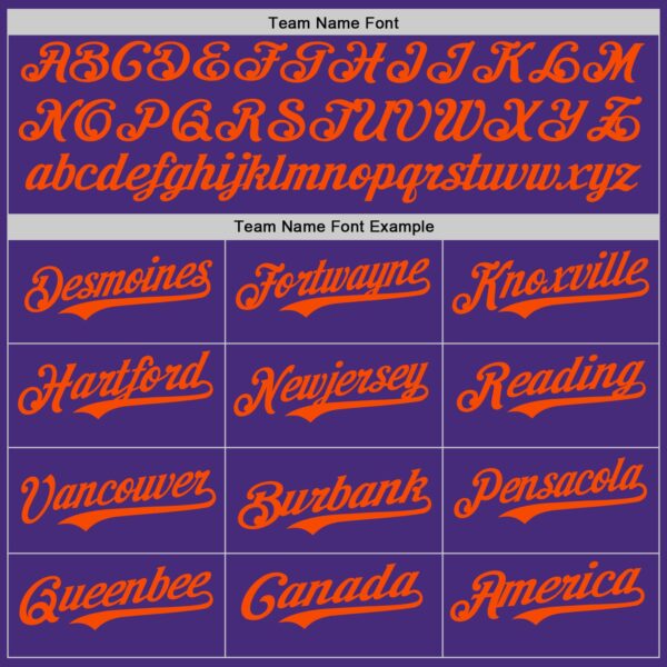 Custom Purple Orange Authentic Baseball Jersey