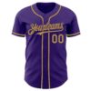 Custom Purple Old Gold Authentic Baseball Jersey