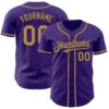 Custom Purple Old Gold Authentic Baseball Jersey