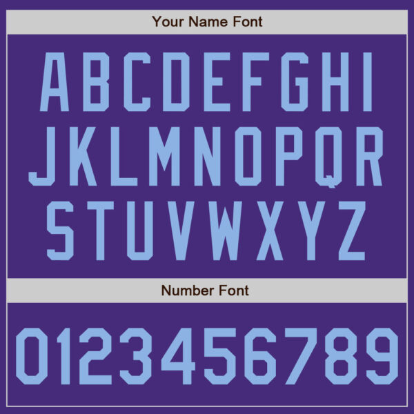 Custom Purple Light Blue Authentic Baseball Jersey