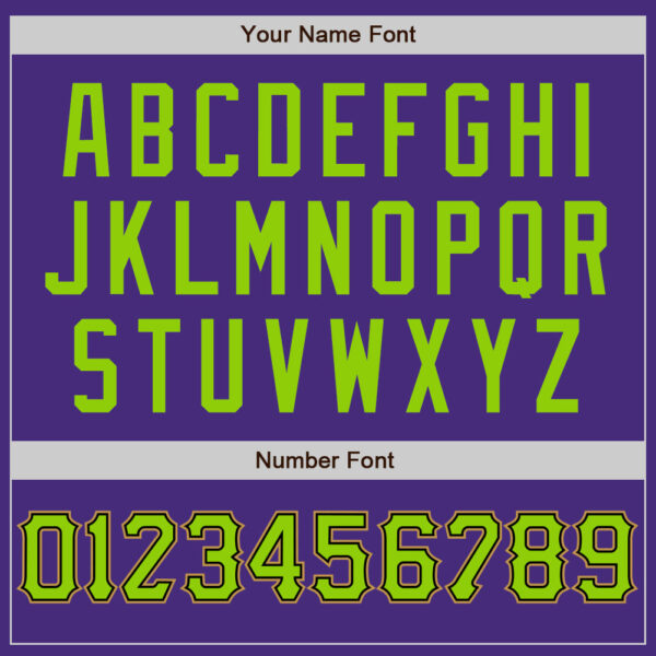 Custom Purple Neon Green Black-Old Gold Authentic Baseball Jersey