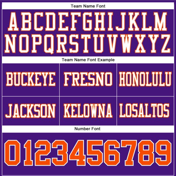 Custom Purple Orange-White Authentic Football Jersey