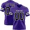 Purple0862 Custom Purple Black-White Authentic Football Jersey