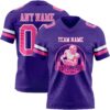Custom Purple Pink-White Authentic Football Jersey
