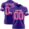Custom Purple Pink-White Authentic Football Jersey