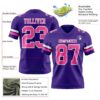 Custom Purple Pink-White Authentic Football Jersey
