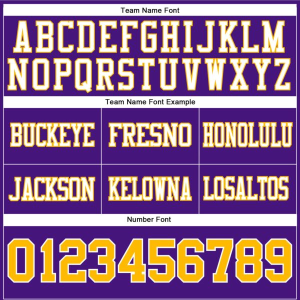 Custom Purple Gold-White Authentic Football Jersey