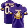 Custom Purple White-Gold Authentic Football Jersey