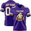 Custom Purple White-Old Gold Authentic Football Jersey