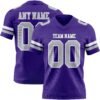 Custom Purple Gray-White Authentic Football Jersey