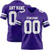 Custom Purple White-Gray Authentic Football Jersey