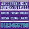 Purple0877-3 Custom Purple Teal-White Authentic Football Jersey