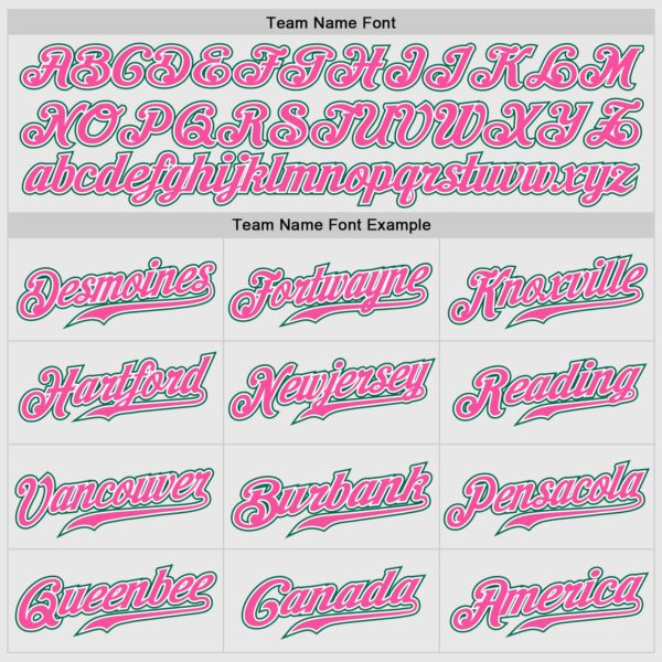 Custom White Pink Pinstripe Kelly Green-Pink Authentic Raglan Sleeves Baseball Jersey