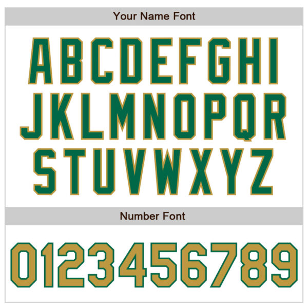 Custom White Old Gold-Kelly Green Authentic Raglan Sleeves Baseball Jersey