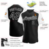 Custom Black White Authentic Raglan Sleeves Baseball Jersey