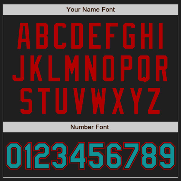 Custom Black Teal-Red Authentic Raglan Sleeves Baseball Jersey