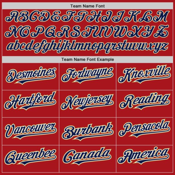 Custom Red Navy-Old Gold Authentic Raglan Sleeves Baseball Jersey