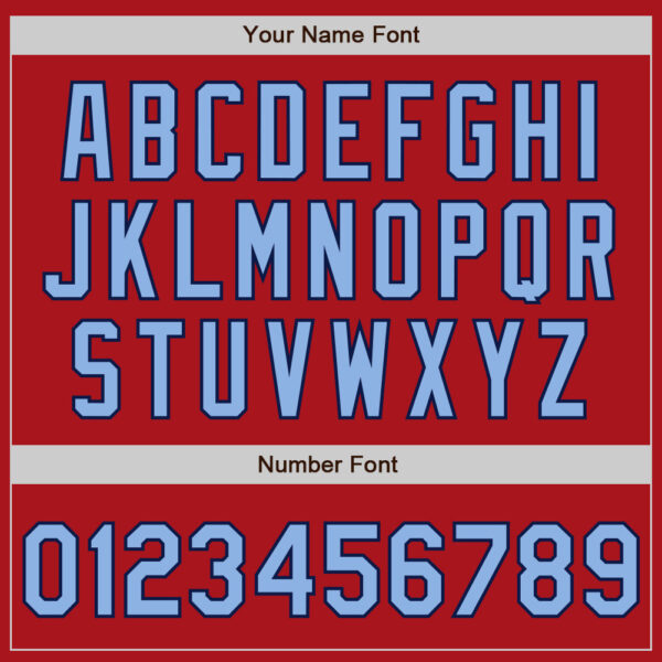 Custom Red Light Blue-Navy Authentic Raglan Sleeves Baseball Jersey