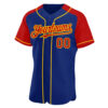 Custom Royal Red-Yellow Authentic Raglan Sleeves Baseball Jersey