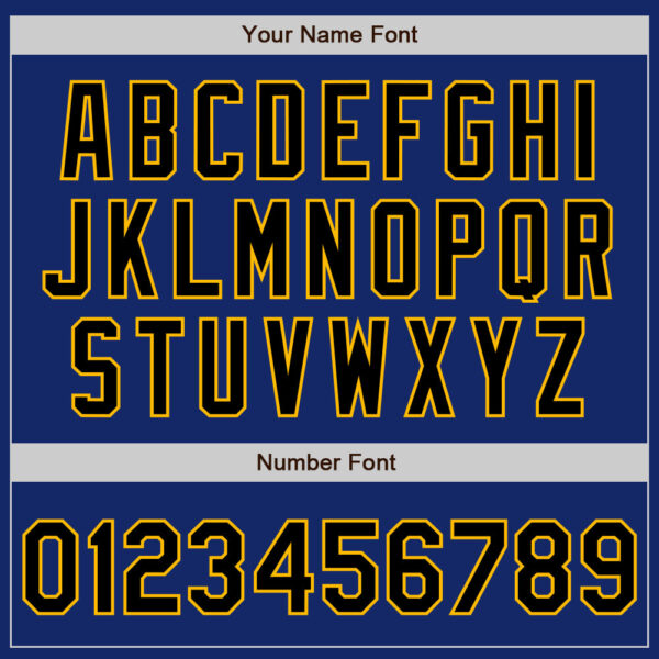 Custom Royal Black-Gold Authentic Raglan Sleeves Baseball Jersey