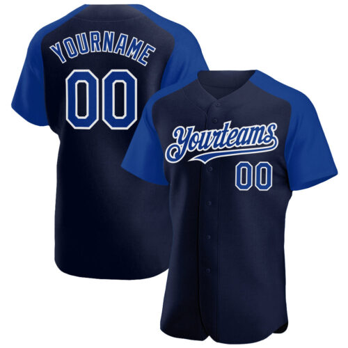 RaglanSleeves0307_7e1674e7-0941-45d4-af8b-ab4ac994242d Custom Navy Royal-White Authentic Raglan Sleeves Baseball Jersey