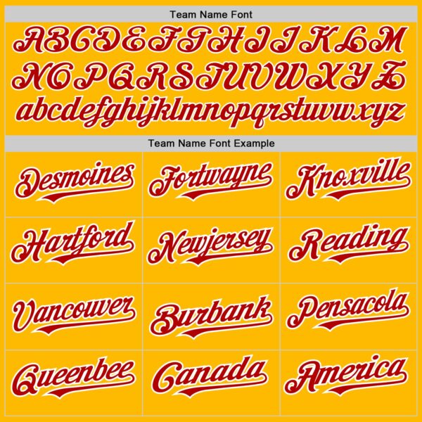 Custom Gold Red-White Authentic Raglan Sleeves Baseball Jersey