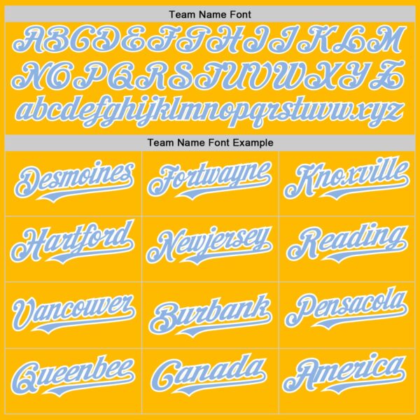 Custom Gold Light Blue-White Authentic Raglan Sleeves Baseball Jersey