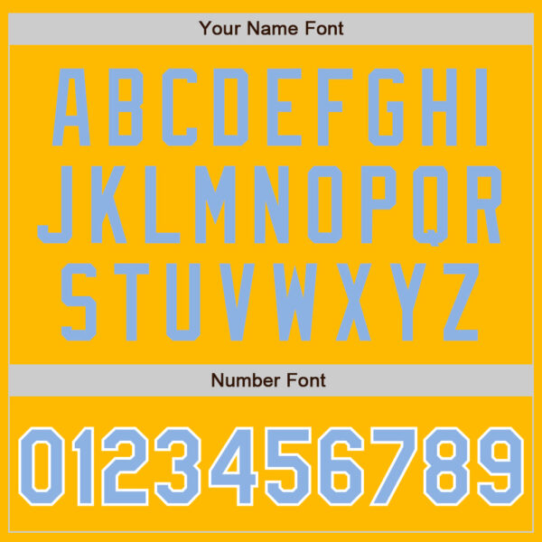 Custom Gold Light Blue-White Authentic Raglan Sleeves Baseball Jersey