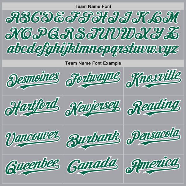 Custom Gray Kelly Green-White Authentic Raglan Sleeves Baseball Jersey